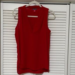 Tommy Hilfiger Women's V-Neck Red Blouse